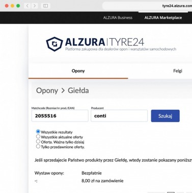 Nowa opcja w Tyre24