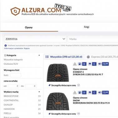 Pewne dostawy z Alzura Tyre24